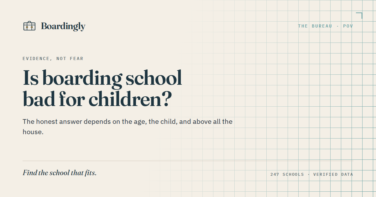 Is Boarding School Bad for Children? The Evidence